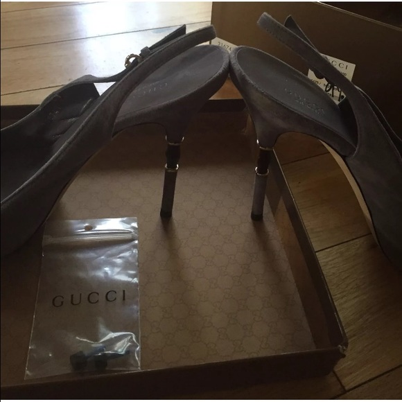 Gucci. Kid Scamosciato Mouve. With box/heel tips. - Picture 3 of 4