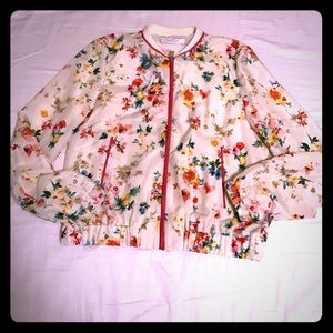 Zara floral ivory jacket