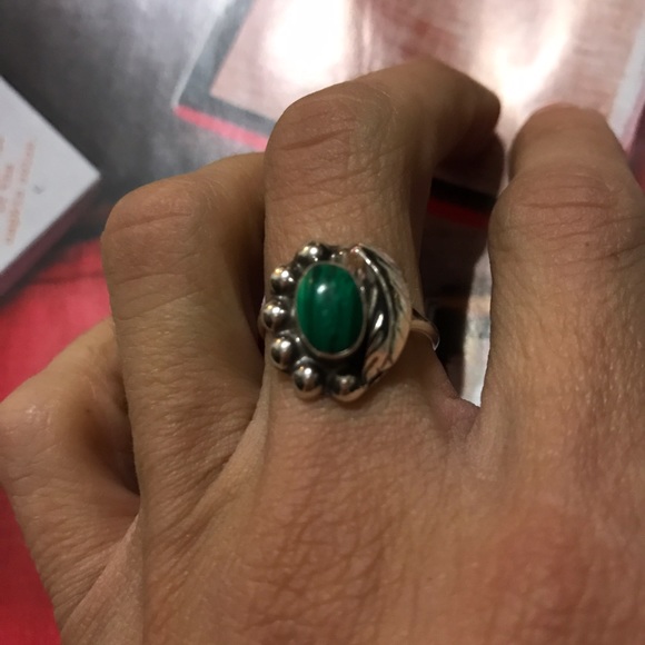 Made in Mexico Jewelry - Genuine 925 sterling silver and Malachite ring