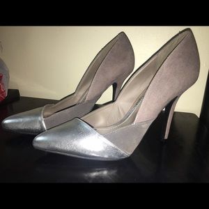 Metallic and Suede 4 Inch Heels