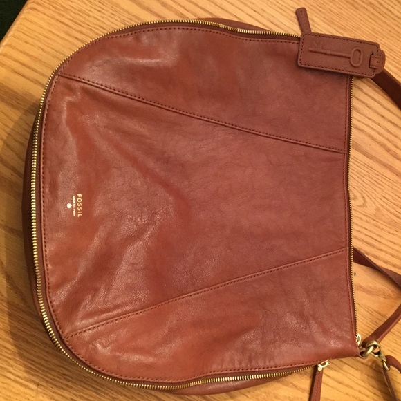 Brown leather Fossil purse