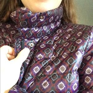 Lands' End Down Puffer Jacket Purple Women's Small