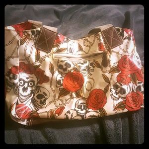 Skull and rose purse