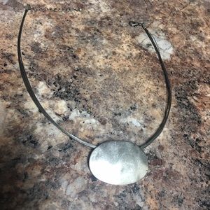 Silver Oval Necklace
