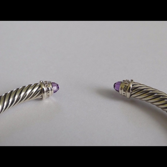 David Yurman 5mm Amethyst Cable Classics Bracelet - Picture 3 of 4