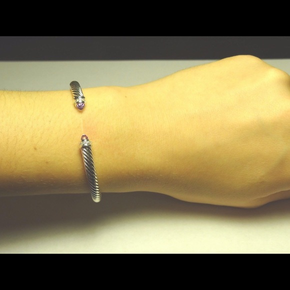 David Yurman 5mm Amethyst Cable Classics Bracelet - Picture 4 of 4