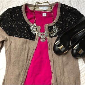 SOLD....New York & company taupe cardigan