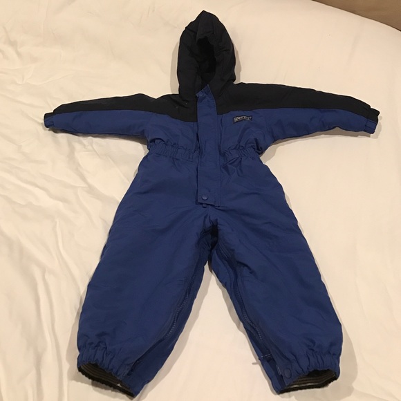 Navy overall snow suit