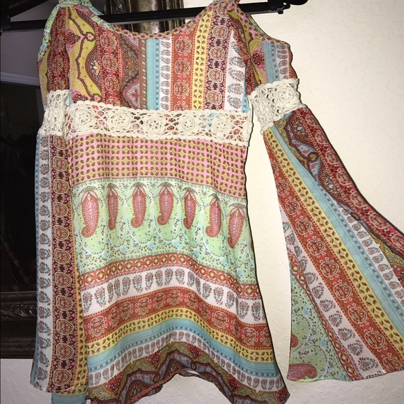 Super cute girl hippie dress size 8