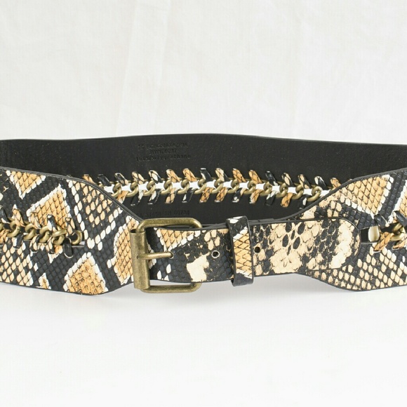 Yellow & Black Waist Belt by BCBG