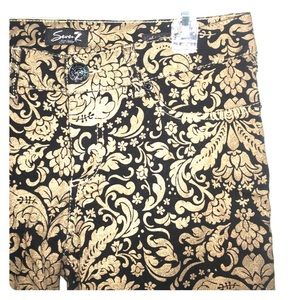 Damask Printed Straight Legged Jeans