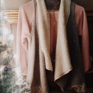 Medium gray vest/cardigan