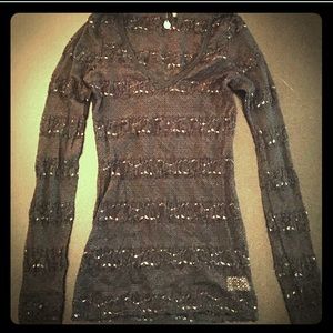 Edgy BKE Burn Out Long Sleeve Top -On Reserve