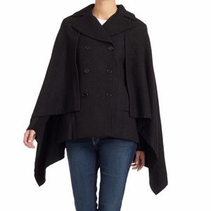 BCBGMAXAZRIA Cape Outerwear - Black