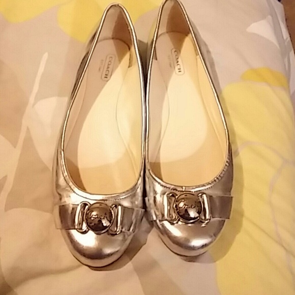 Coach Silver Flats