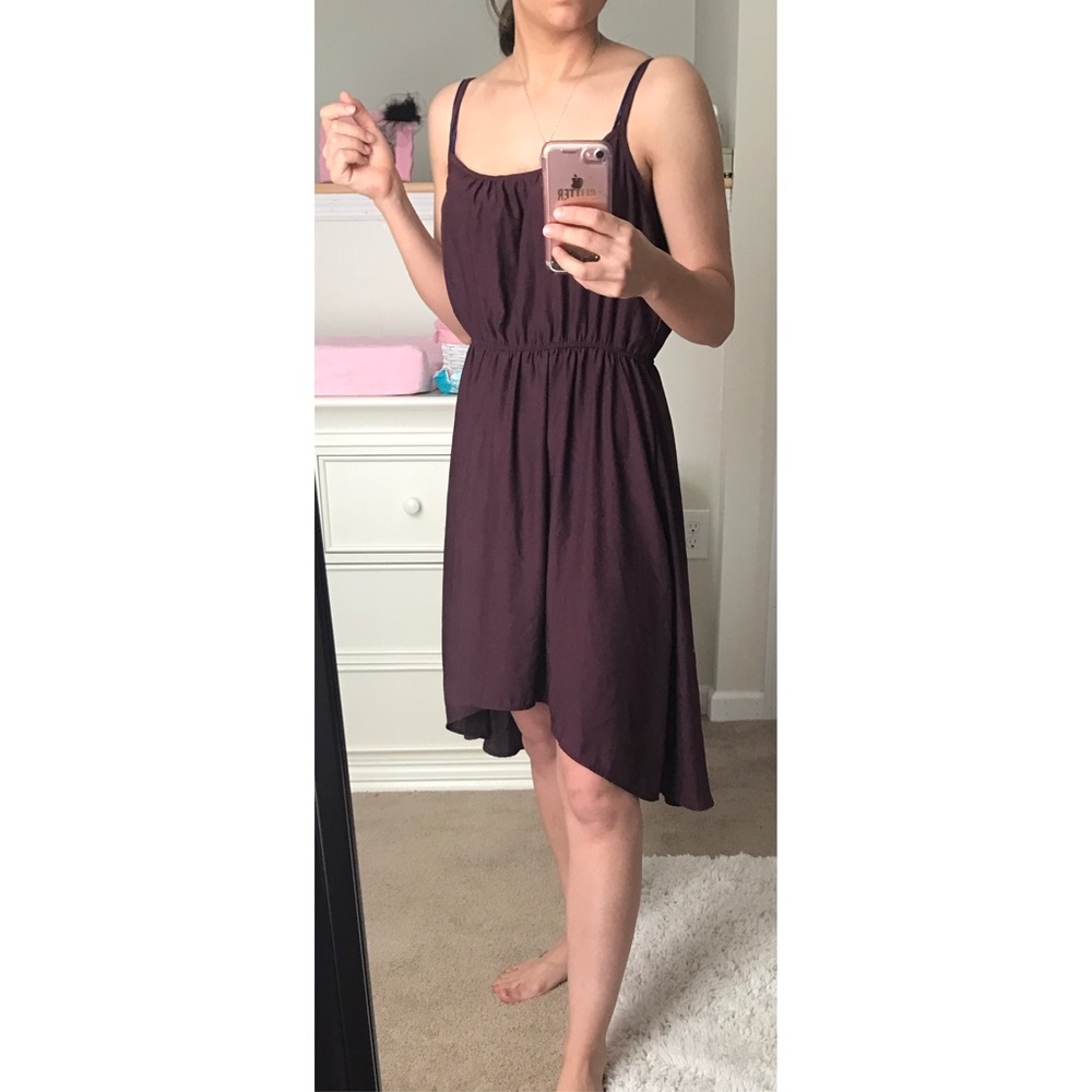 SOLD!! Cotton on Wine colored high low dress