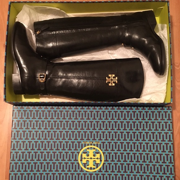 ❌❌SOLD❌❌Tory Burch Leather Riding Boots - Picture 1 of 3