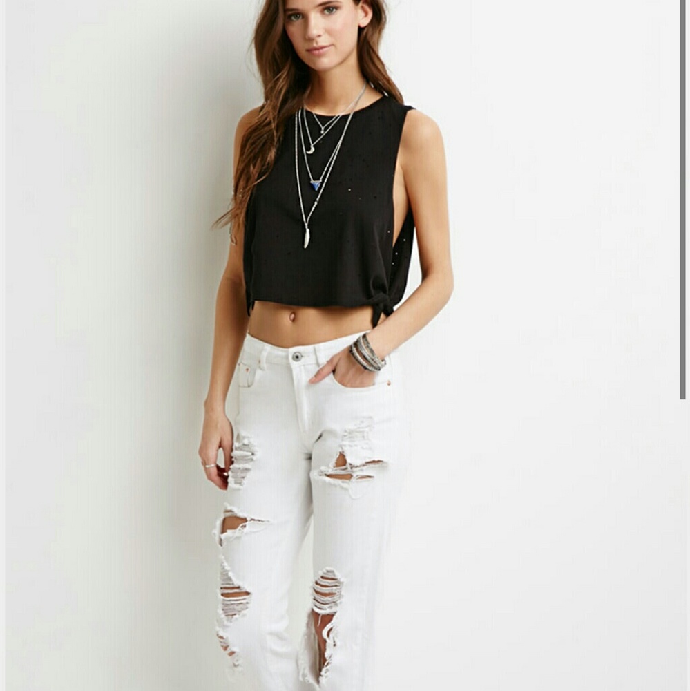F21 Distressed Muscle Tank - Picture 2 of 2