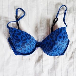 Victoria's Secret Pink Blue Cheetah Bra
