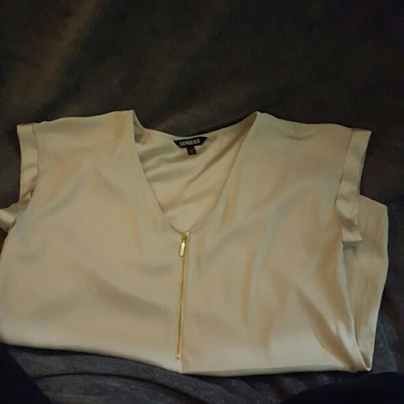 Express cuffed short sleeve blouse