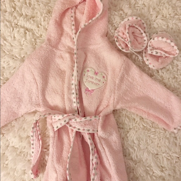 Other Sold Baby Bathrobe And Slipper Set Poshmark