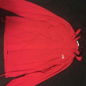 Womens Red North Face Raincoat