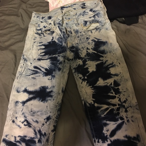Acid wash super skinny jeans