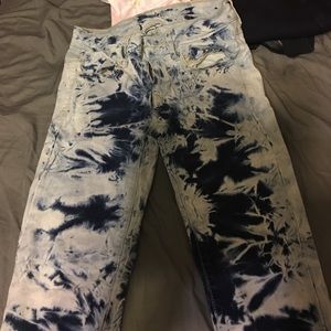 Acid wash super skinny jeans