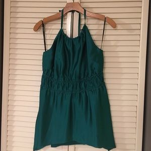 💃🏻🍷🍸ZOLA EMERALD GREEN Silk-like Halter Top