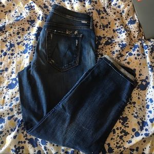 Mother Capri boyfriend fit jeans