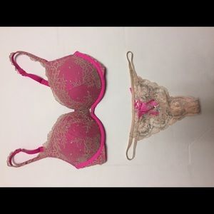 Victoria's Secret Hot Pink Bra&Panty set