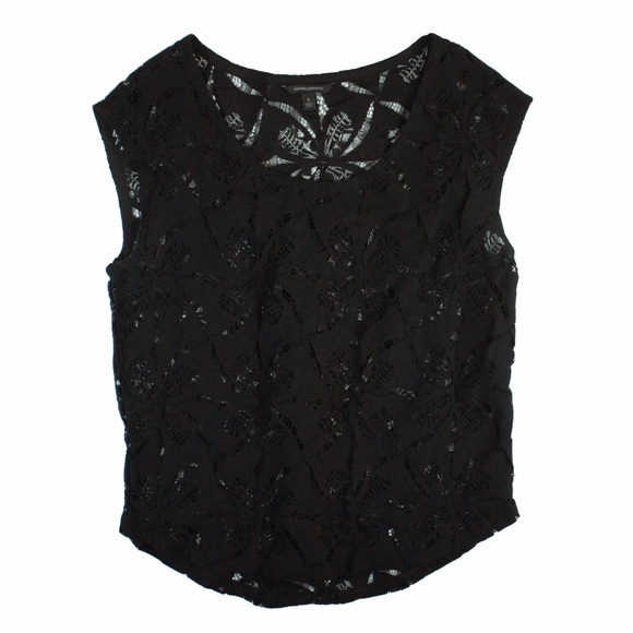 Banana Republic Tops - BANANA REPUBLIC Black Lace Tunic Shirt Top