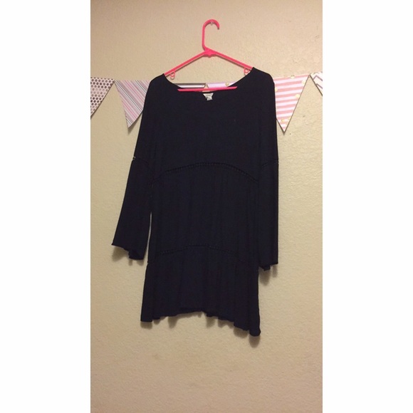 F21 Black Boho dress with cute detailing