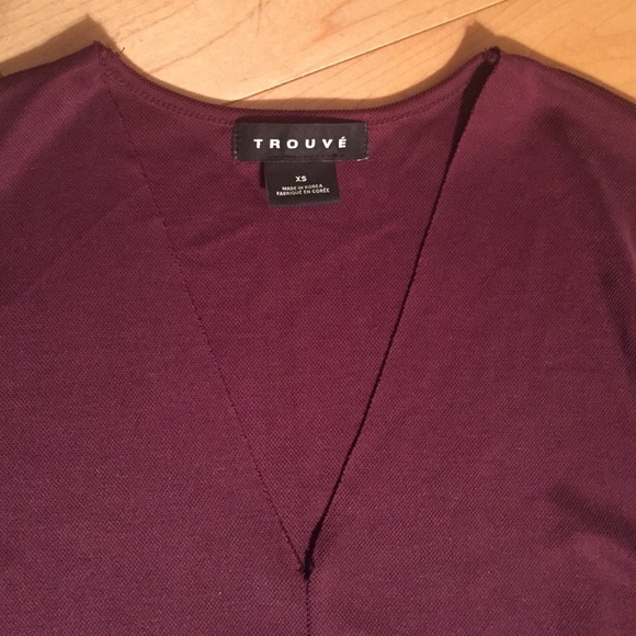 Burgundy Long Sleeve Trouvé Dress - Picture 3 of 4