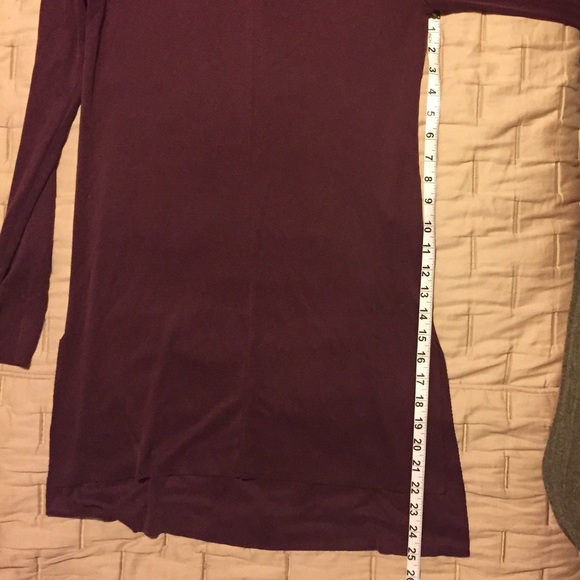 Burgundy Long Sleeve Trouvé Dress - Picture 4 of 4