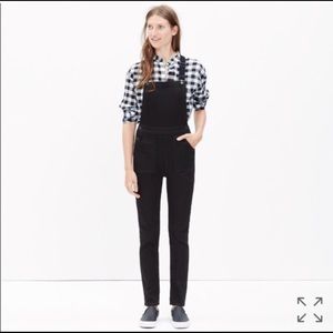 Black denim madewell overalls