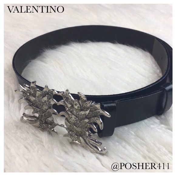 VALENTINO BLACK LEATHER BELT main image 4