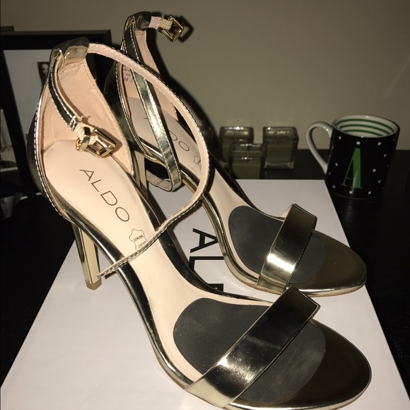 Gold Aldo Heels