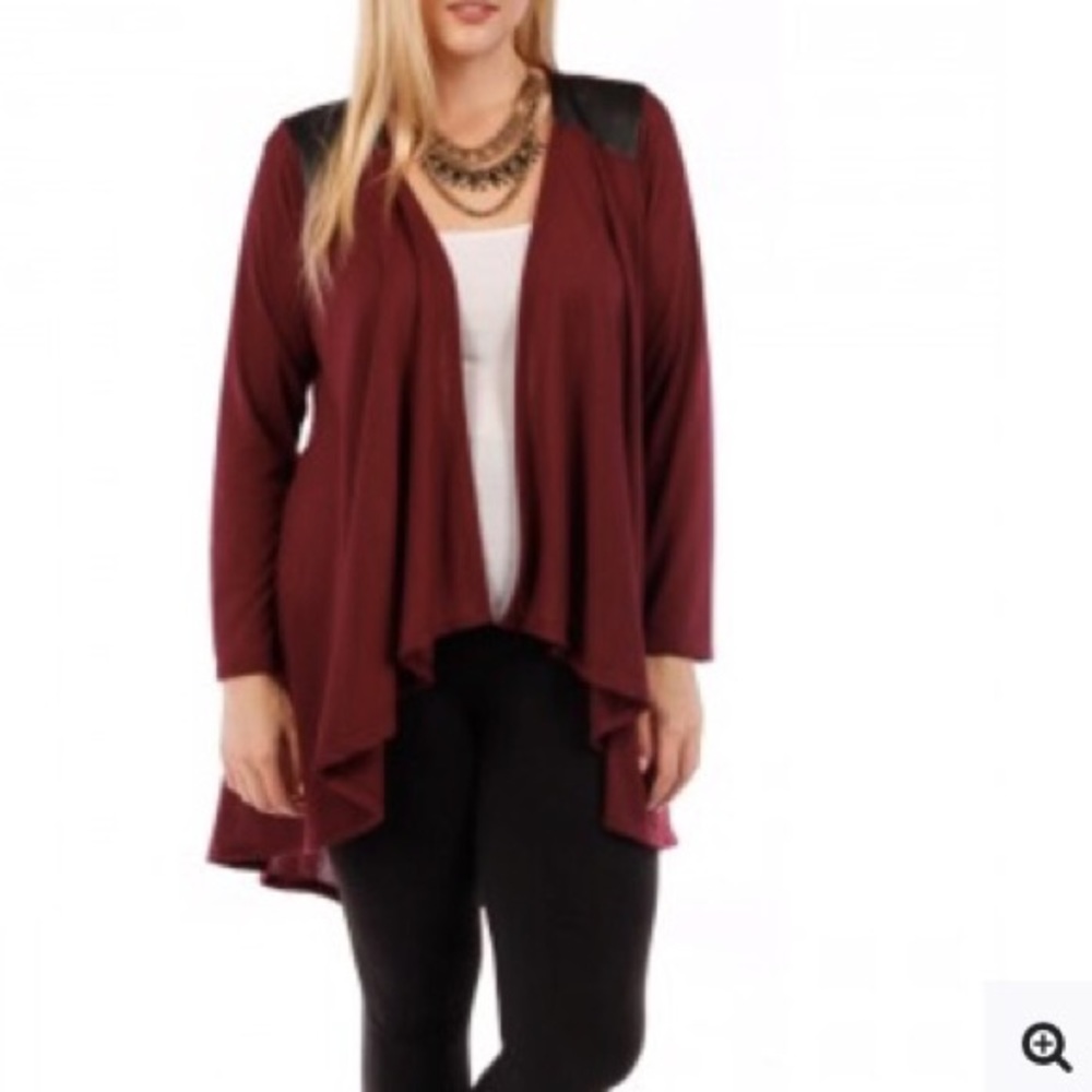 CCO Burgundy duster plus sizes 2X and 3X  nwt - Picture 2 of 4
