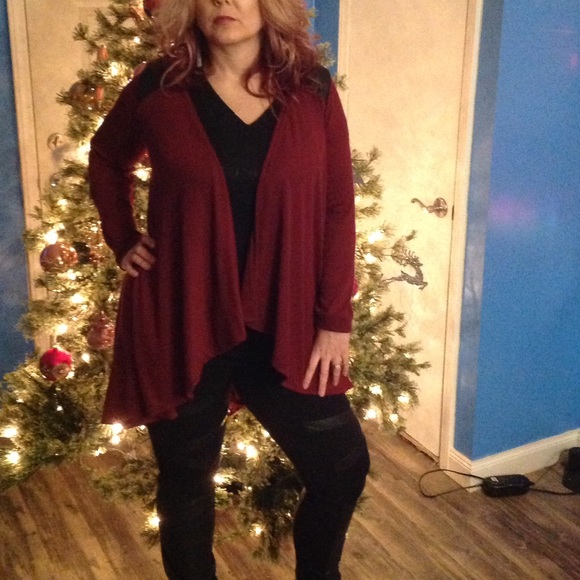 CCO Burgundy duster plus sizes 2X and 3X  nwt - Picture 3 of 4