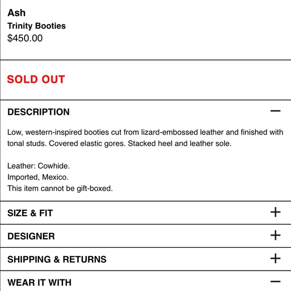 ❌sold-TUL❌NEW Ash Trinity booties - Picture 2 of 2