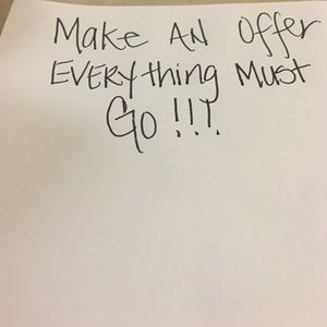 Everything must go!!!