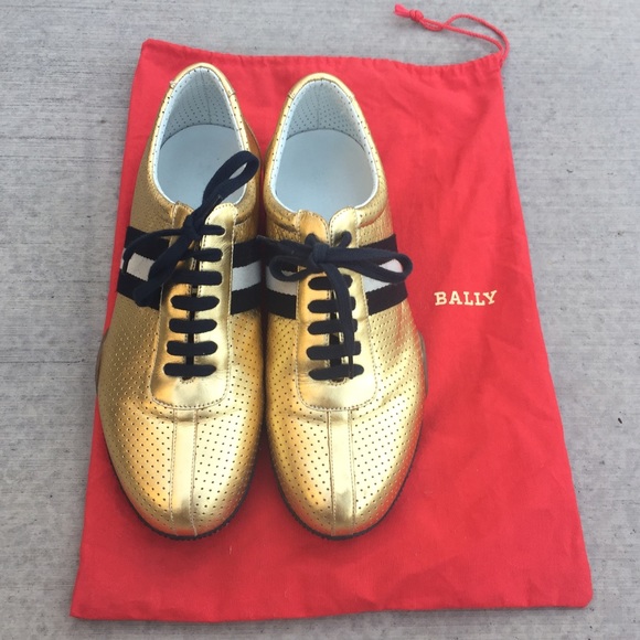bally frenz perforated leather sneakers