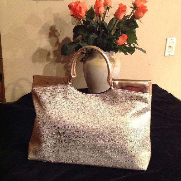Large Gold tasteful tote Bag