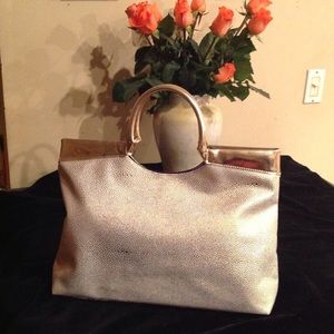 Large Gold tasteful tote Bag