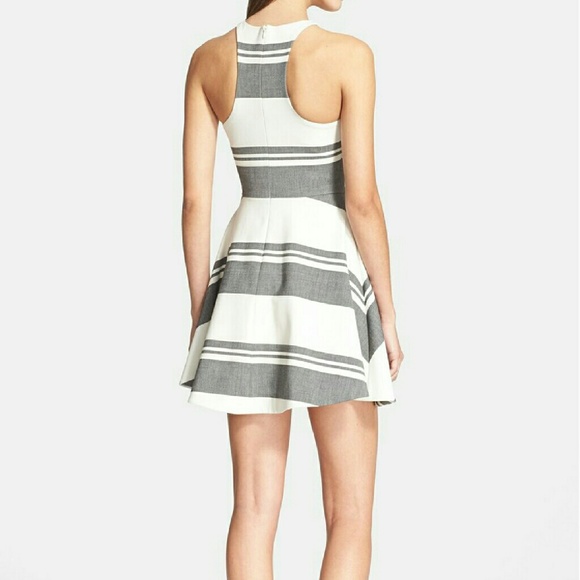 Elizabeth and James Striped Fit Flare Dress