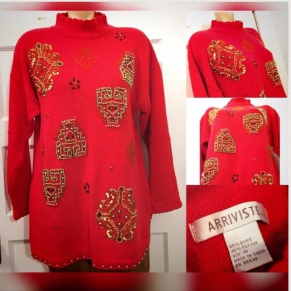 🎄SALE🎄Vintage Jeweled Sweater