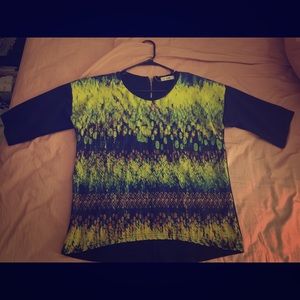 Pretty printed cool style black T-shirt
