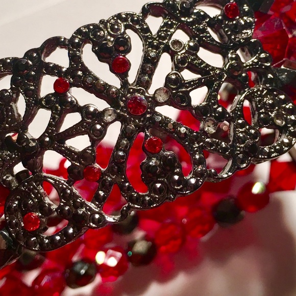 💐EUC STUNNING JEWELLED BRACELET & MATCHING RING - Picture 3 of 4