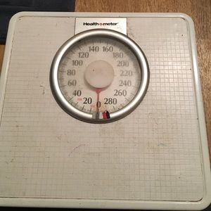 A Health O Meter scale.